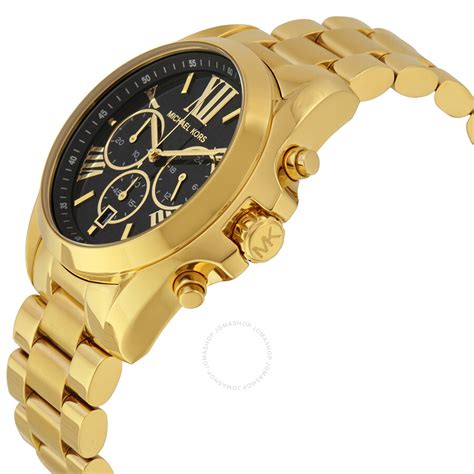 black gold michael kors watch womens|Michael Kors chronograph ladies watch.